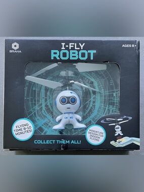 New BRAHA I-FLY Robot Mini Drone Toy - White and Blue